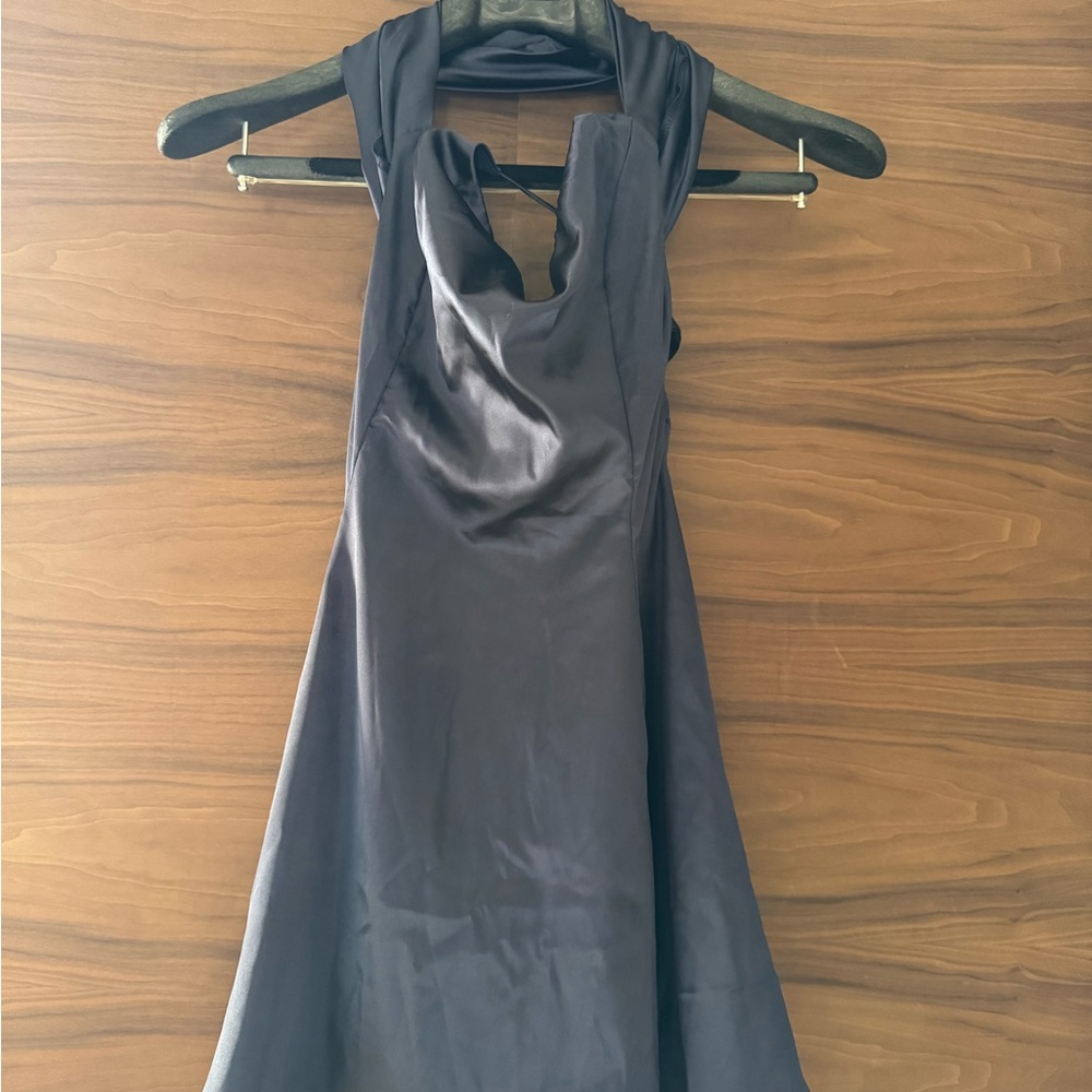 Lucy in the Sky Slate Backless Dress
